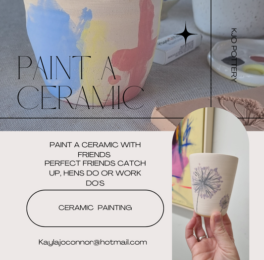 PAINT A CERAMIC TUMBLER.