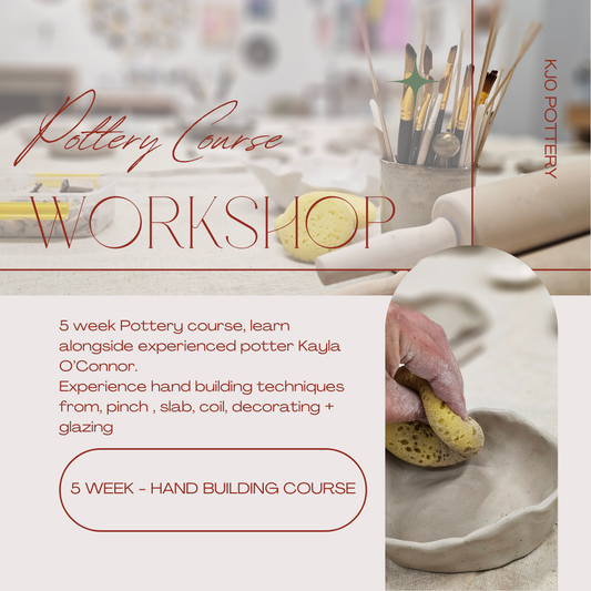 Hand building Pottery course – 5 weeks